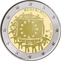 Moneda 2 euros conmemorativa 30º Aniv. Bandera  Finlandia