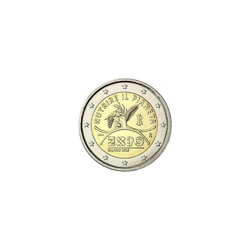 Moneda 2 euros conmemorativa. Italia 2014 Galileo Galilei