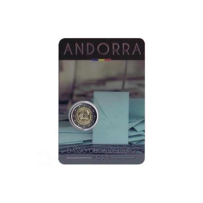 Moneda 2 euros Andorra 2015 Acuerdo Aduanero