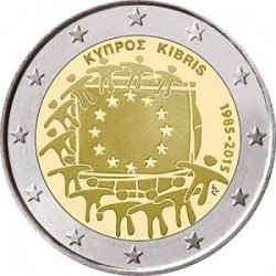 Moneda 2 euros conmemorativa 30º Aniv. Bandera. Bélgica