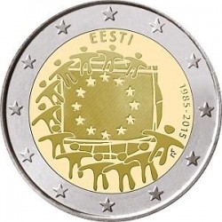 Moneda 2 euros conmemorativa 30º Aniv. Bandera. Chipre