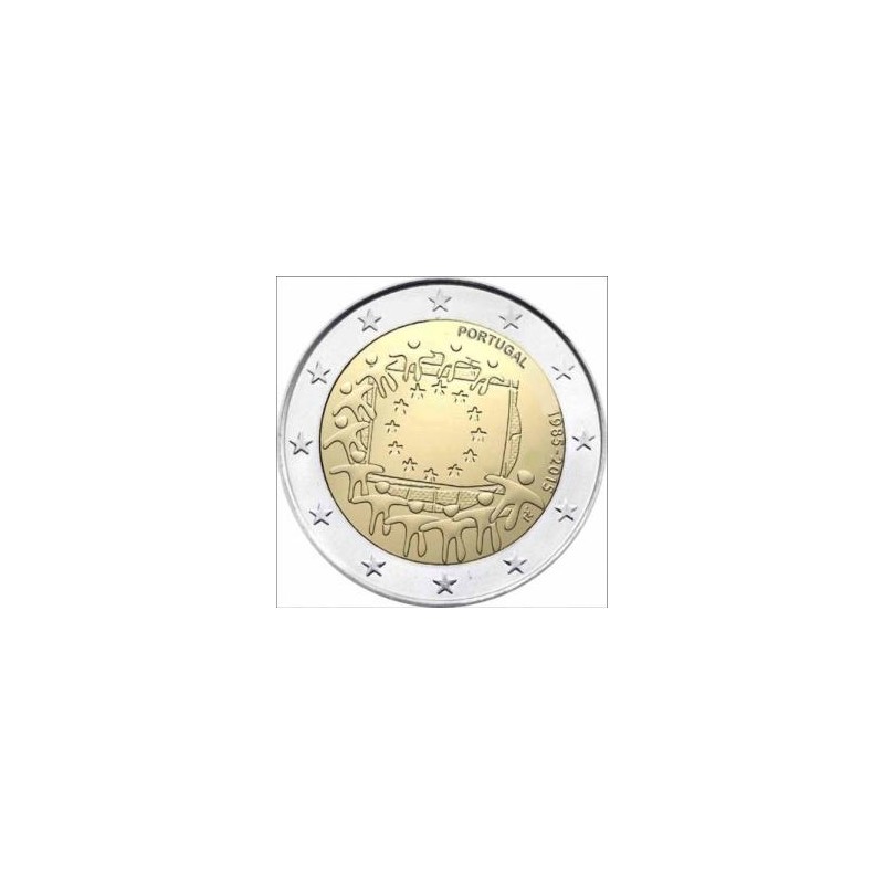 Moneda 2 euros conmemorativa 30º Aniv. Bandera. Malta