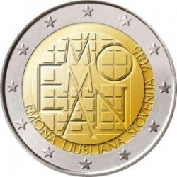 Moneda 2 euros conmemorativa. Eslovenia 2015 Emona