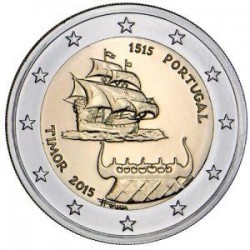 Moneda 2 euros conmemorativa. Portugal 2015 Cruz Roja