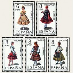 1971 España. Trajes Regionales Españoles. Edif.2014/18 **