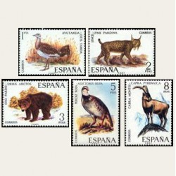 1971 España. Fauna Hispánica. Edif.2036/40 **