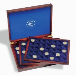 Estuche Leuchtturm VOLTERRA TRIO DE LUXE para monedas de 2 euros en cápsulas