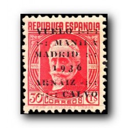 1936 Sellos de España 741. Vuelo Manila-Madrid. **