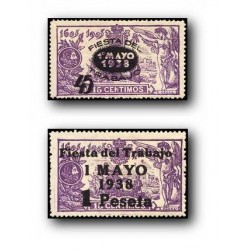 1938 Sellos de España 761/762 **. Fiesta del Trabajo.