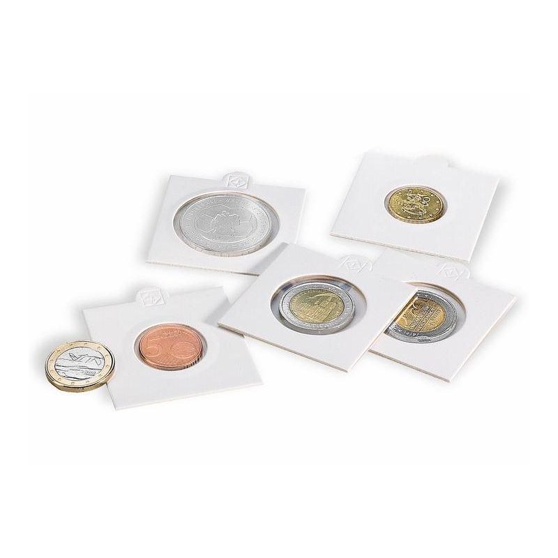 Cartones para monedas Leuchtturm 17,5 mm. Ø autoadhesivos (100 unds.)