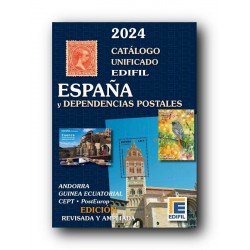 Catálogo de Sellos Edifil España 2024 con Dependencias...