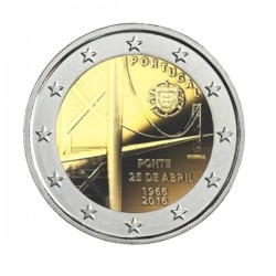 Moneda 2 euros conmemorativa Portugal 2016 Puente 25 de Abril