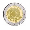 Moneda 2 euros conmemorativa Eslovenia 2015 Aniv. Bandera UE