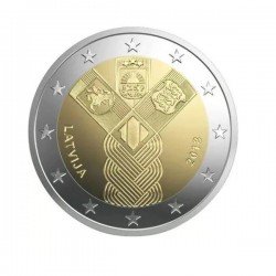 Moneda 2 euros conmemorativa Letonia 2018 Paises Bálticos