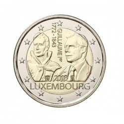Moneda 2 euros conmemorativa Luxemburgo 2018 Guillermo I