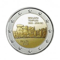 Moneda 2 euros conmemorativa Malta 2018 Templos de Mnajdra