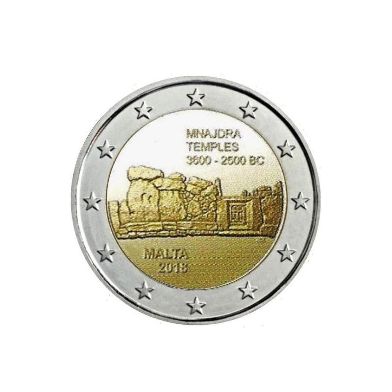 Moneda 2 euros conmemorativa Malta 2018 Templos de Mnajdra