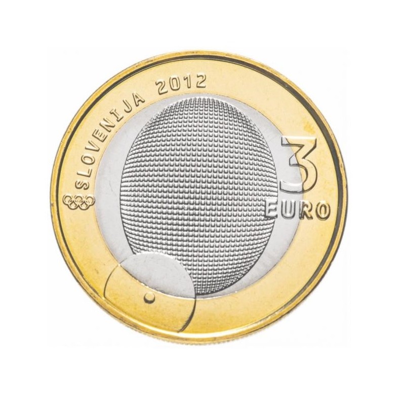 Moneda 3 euros conmemorativa Eslovenia 2012 Primera Medalla Olimpica