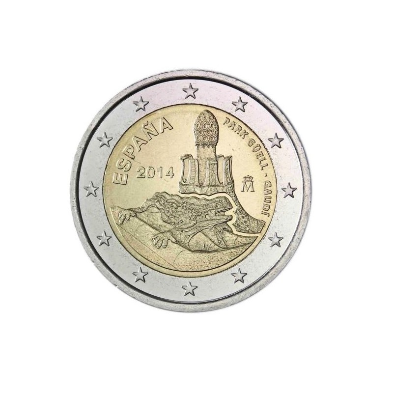 Moneda 2 euros conmemorativa España 2014 Gaudí