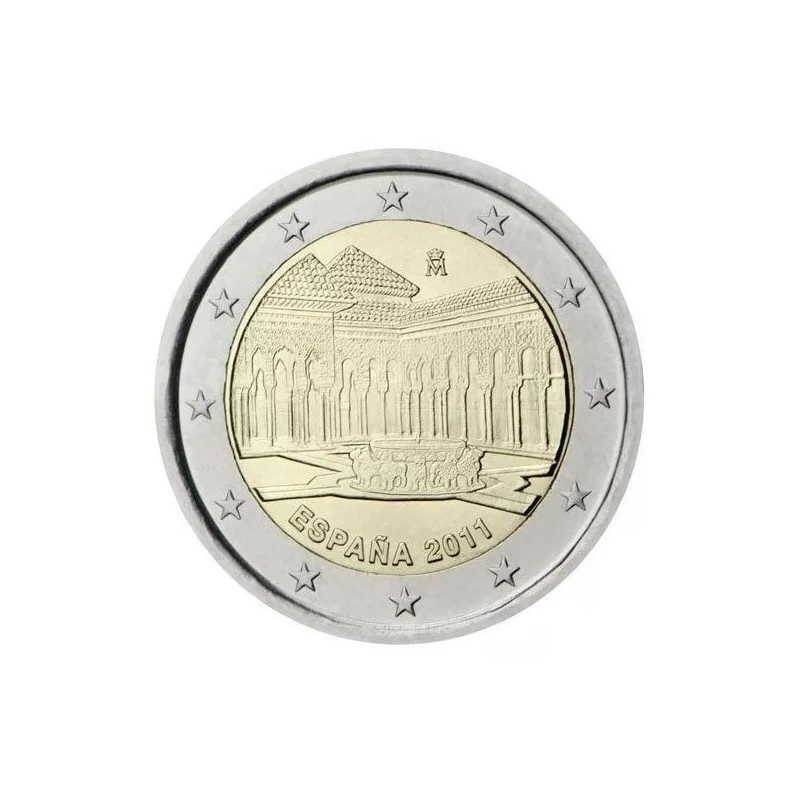 Moneda 2 euros conmemorativa España 2011. Alhambra