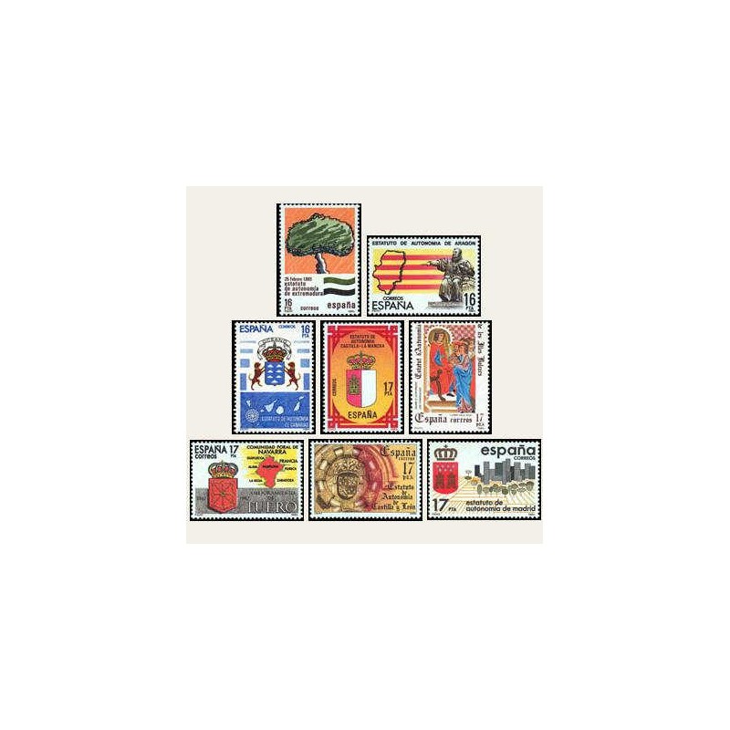 1984 España. Estatutos de Autonomía (Edif.2735/42) **