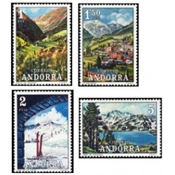 1972 Sellos de Andorra (correo español). Paisajes (Edif. 73/76)**