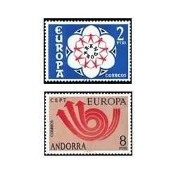 1973 Sellos de Andorra (correo español). Europa (Edif. 85/86)**