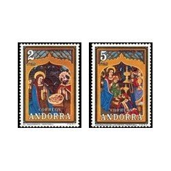 1973 Sellos de Andorra (correo español). Navidad (Edif. 87/88)**