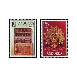 1974 Sellos de Andorra (correo español). Artesanía (Edif. 91/92)**