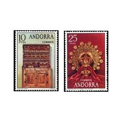 1974 Sellos de Andorra (correo español). Artesanía (Edif. 91/92)**