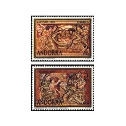 1974 Sellos de Andorra (correo español). Navidad (Edif. 94/95)**