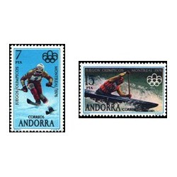 1976 Sellos de Andorra (correo español). Juegos Olímpicos de Montreal (Edif