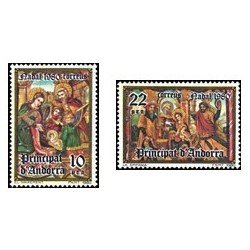 1980 Sellos de Andorra (correo español). Navidad (Edif. 138/9)**