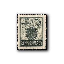Barcelona 1944. Escudos Nacional y de la Ciudad. Edif. 57 **
