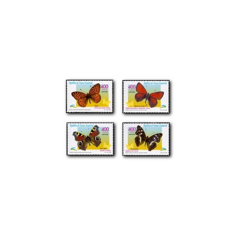 2000 Guinea Ecuat. Mariposas (Edif.267/270) **