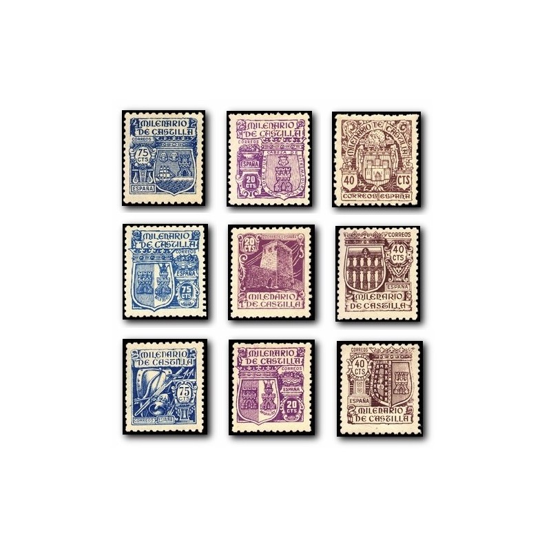 1944 España. Milenario de Castilla. Edif.974/982 **