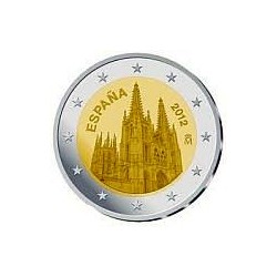 Moneda 2 euros conmemorativa. España 2012 Catedral de Burgos