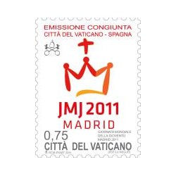 2011 Vaticano. Emisión conjunta con España. Jornada Mundial de la Juventud.