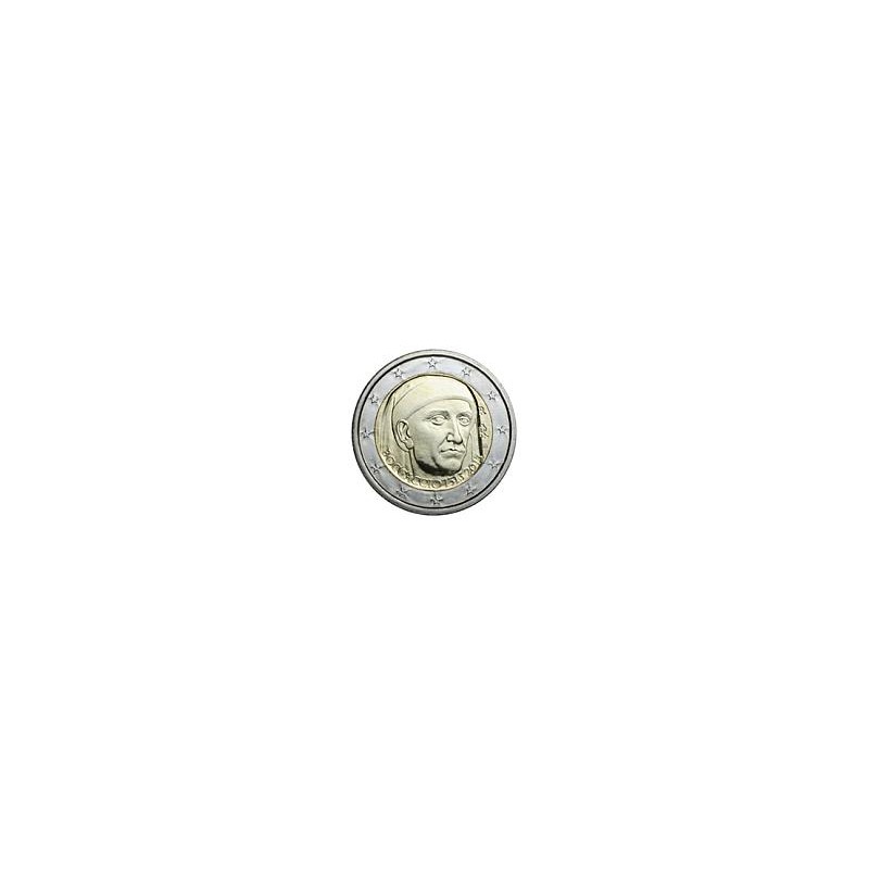 Moneda 2 euros conmemorativa. Italia 2013 Boccaccio