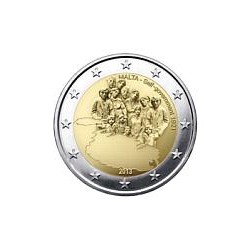 Moneda 2 euros conmemorativa. Malta 2013 Autogobierno