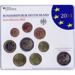 2014 Cartera oficial euroset Alemania (5 cecas)