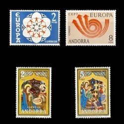 1973 Sellos de Andorra (Correo Español). Año Completo **