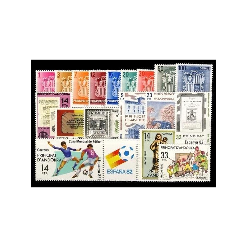 1982 Sellos de Andorra (Correo Español). Año Completo **