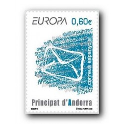 2008 Sellos Andorra Español.  Europa - Cartas (Edif.355)**