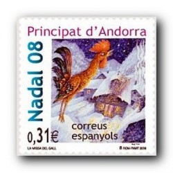 2008 Sellos Andorra Español. Navidad (Edifil.361)**