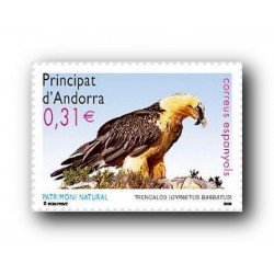 2008 Sellos Andorra Español. Patrimonio Natural - Quebrantahuesos (Edifil 352