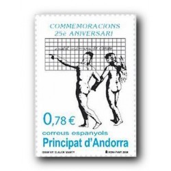2008 Sellos Andorra Español. Sociedad Andorrana de Ciencias (Edifil 356)**