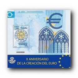 2009 Sellos de España. X Aniv. del Euro. (Edif. 4496)**