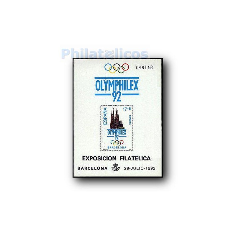 1992 Prueba Oficial. Serie Olímpica de Barcelona´92. OLIMPHILEX´