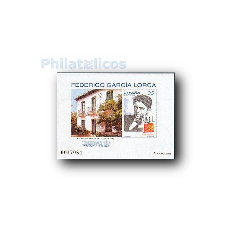 1998 Prueba Oficial. Centenarios. Federico García Lorca